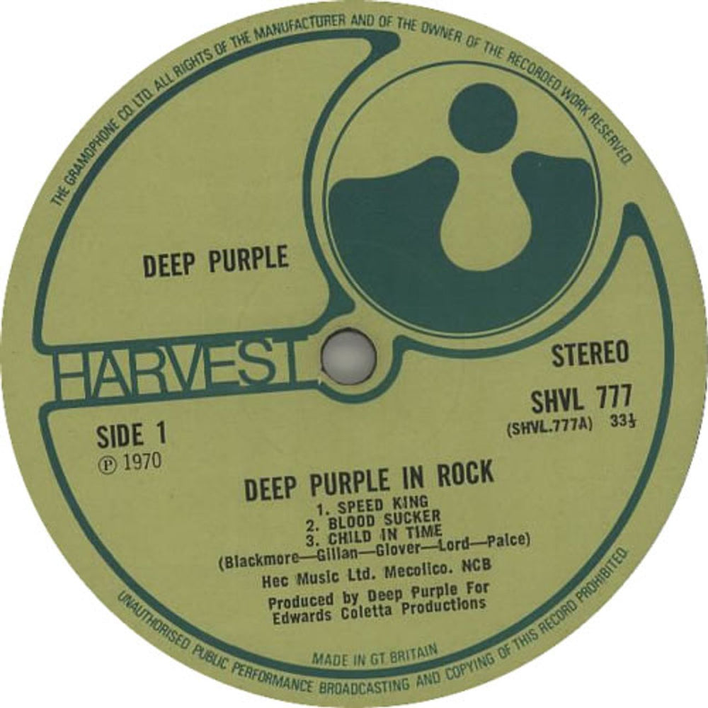 Deep Purple In Rock - 1st UK vinyl LP album (LP record) DEELPIN546062