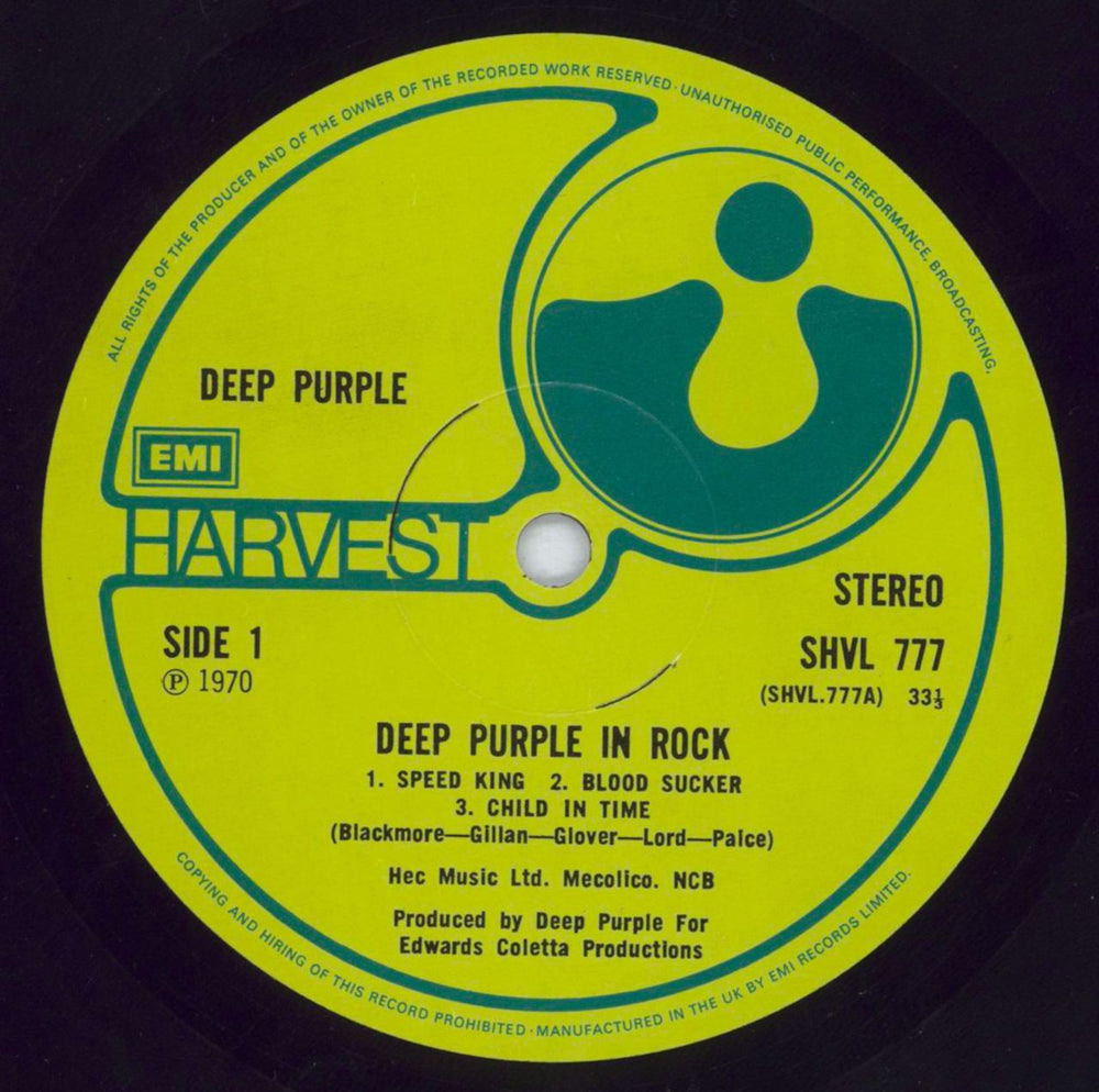 Deep Purple In Rock - All Rights UK vinyl LP album (LP record) DEELPIN818765