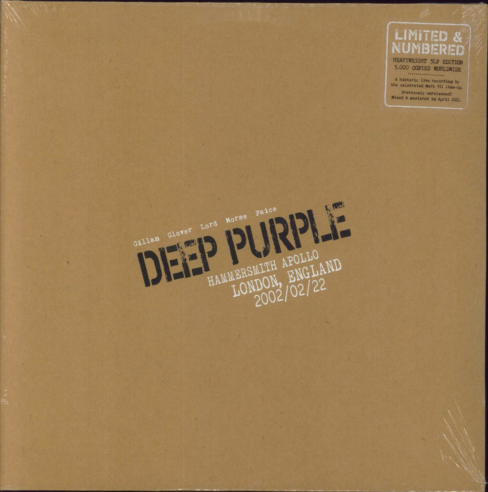 Deep Purple Live In London 2002 - 180gm - Sealed UK 3-LP vinyl record set (Triple LP Album) 0216966EMU