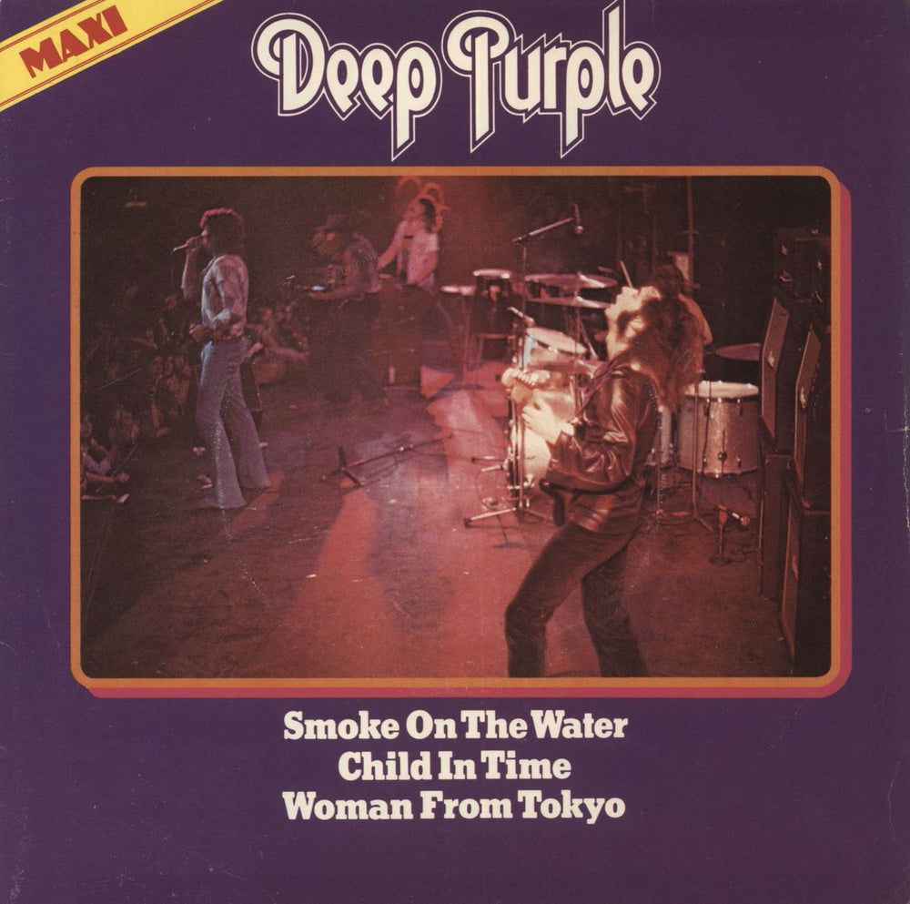 Deep Purple Smoke On The Water - A Label + Picture Sleeve UK Promo 7" vinyl single (7 inch record / 45) PUR132