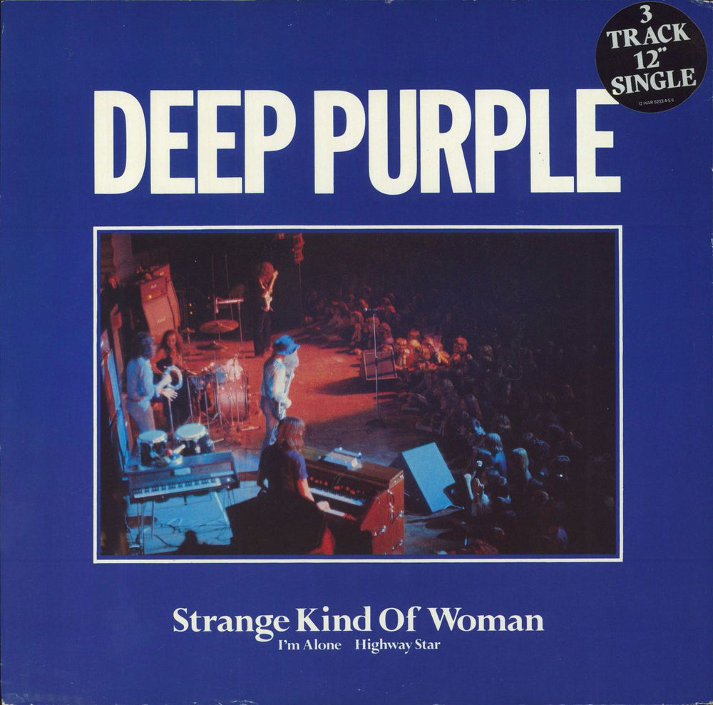 Deep Purple Strange Kind Of Woman - Hype Stickered Sleeve UK 12" vinyl single (12 inch record / Maxi-single) 12HAR5234