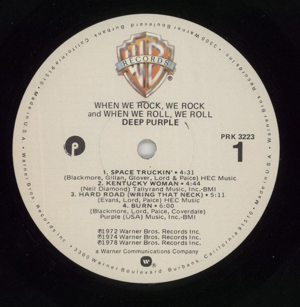 Deep Purple When We Rock, We Rock And When We Roll, We Roll US vinyl LP album (LP record) DEELPWH744390