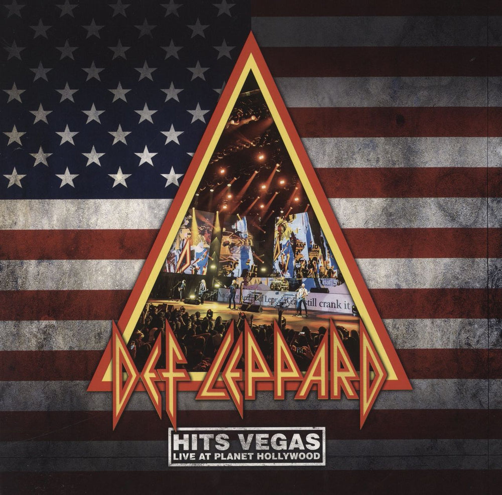 Def Leppard Hits Vegas Live At Planet Hollywood - Blue Vinyl UK 3-LP vinyl record set (Triple LP Album) 0741850