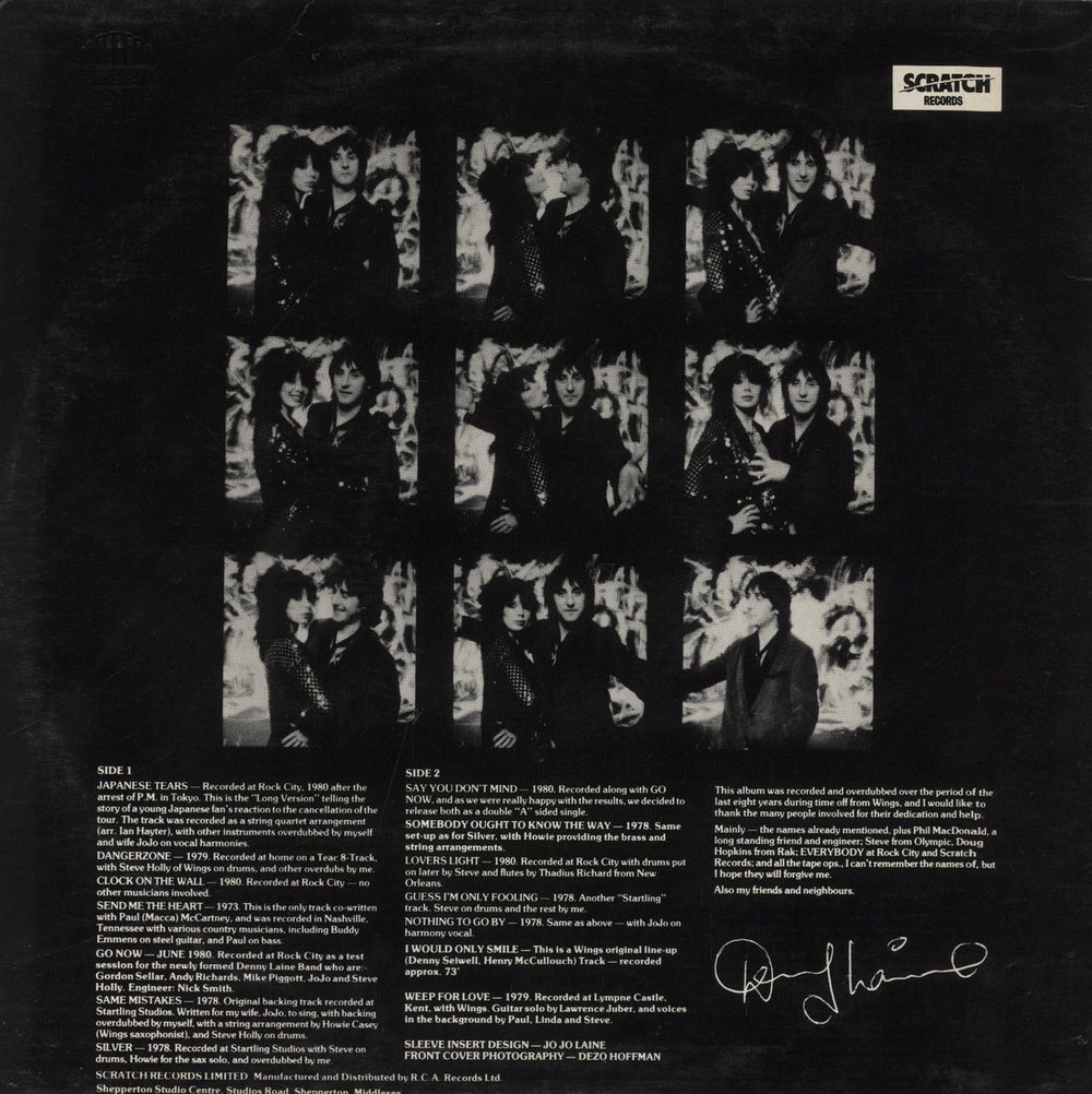 Denny Laine Japanese Tears - Promo Stamped UK Promo vinyl LP album (LP record)