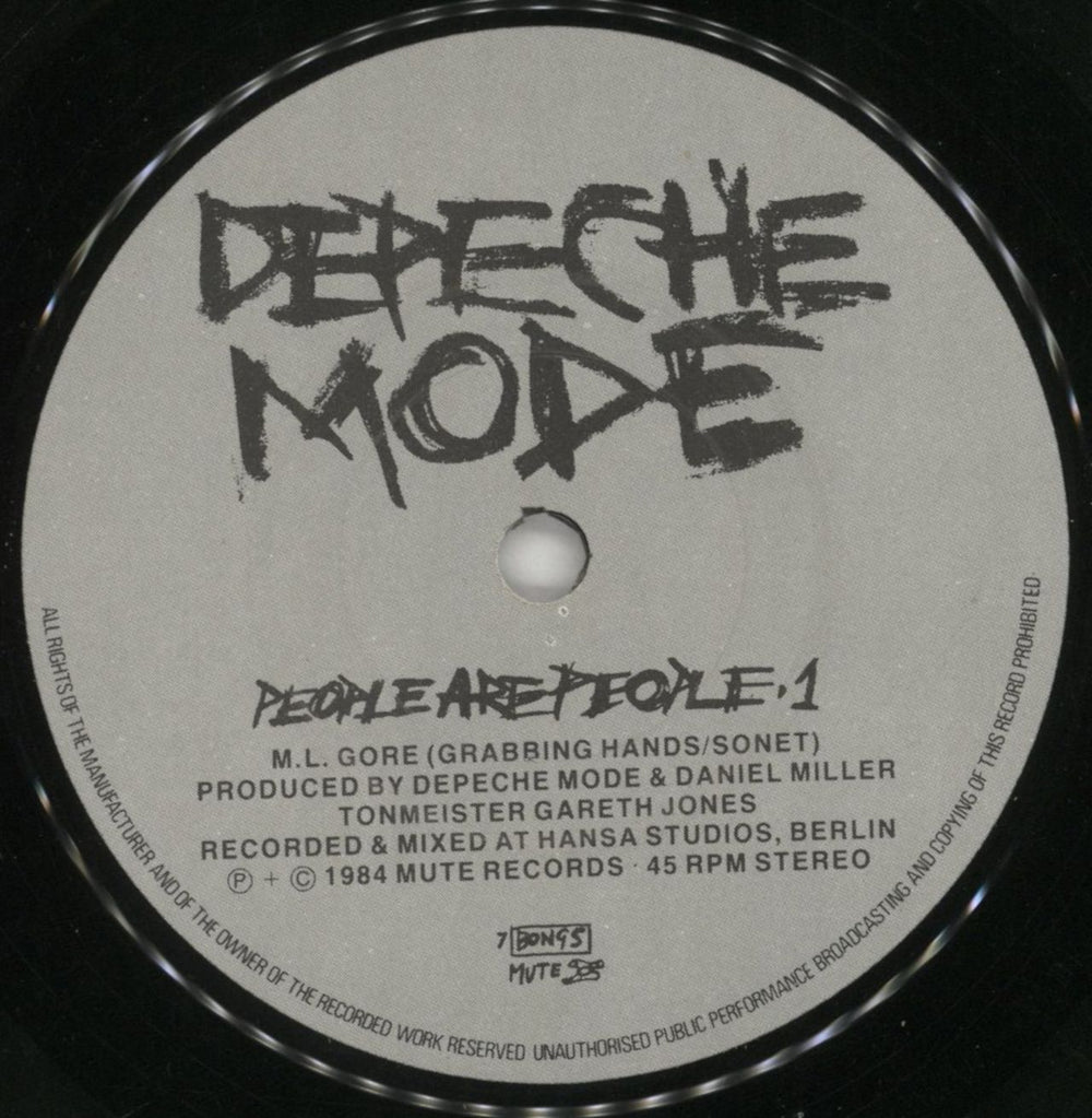Depeche Mode People Are People - EX UK 7" vinyl single (7 inch record / 45) DEP07PE06871