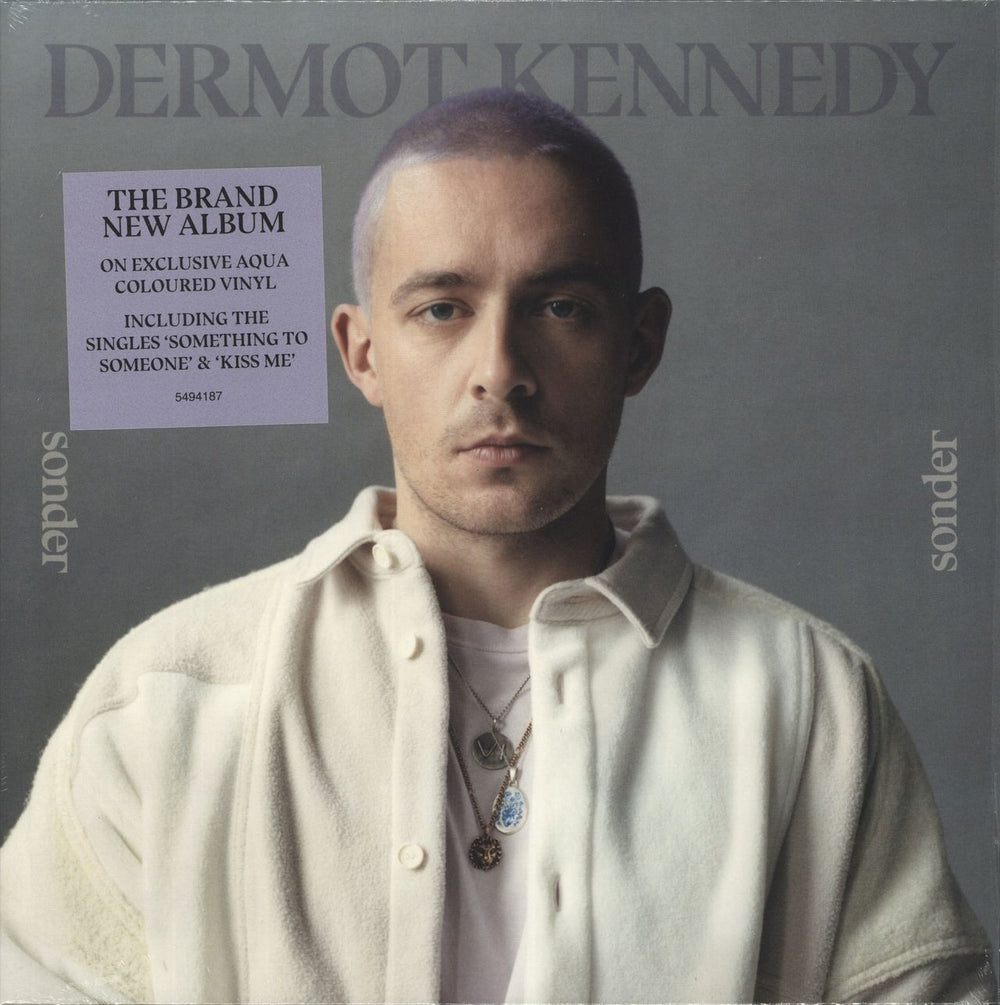 Dermot Kennedy Sonder - Aqua Blue Vinyl - Autographed UK vinyl LP album (LP record) 5494187