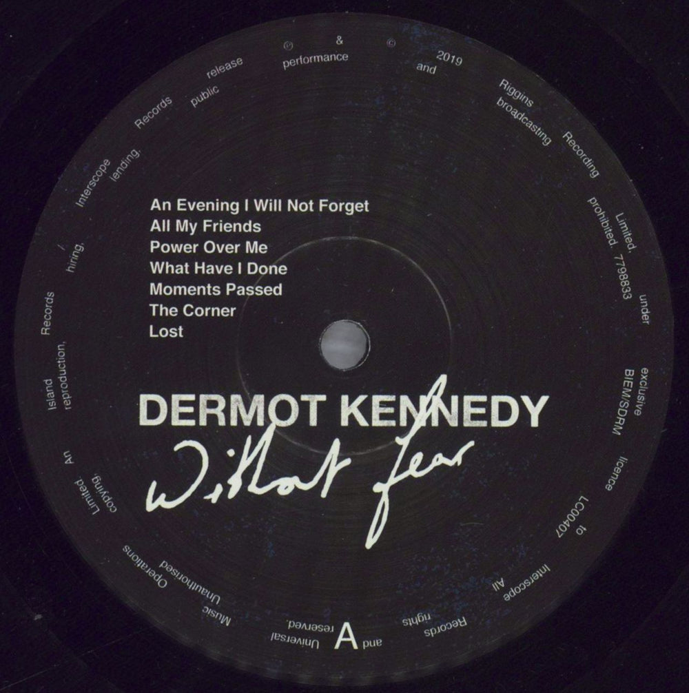 Dermot Kennedy Without Fear - 180 Gram Vinyl UK vinyl LP album (LP record) 024LPWI825046
