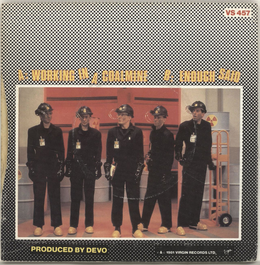 Devo Working In The Coal Mine UK 7" vinyl single (7 inch record / 45)