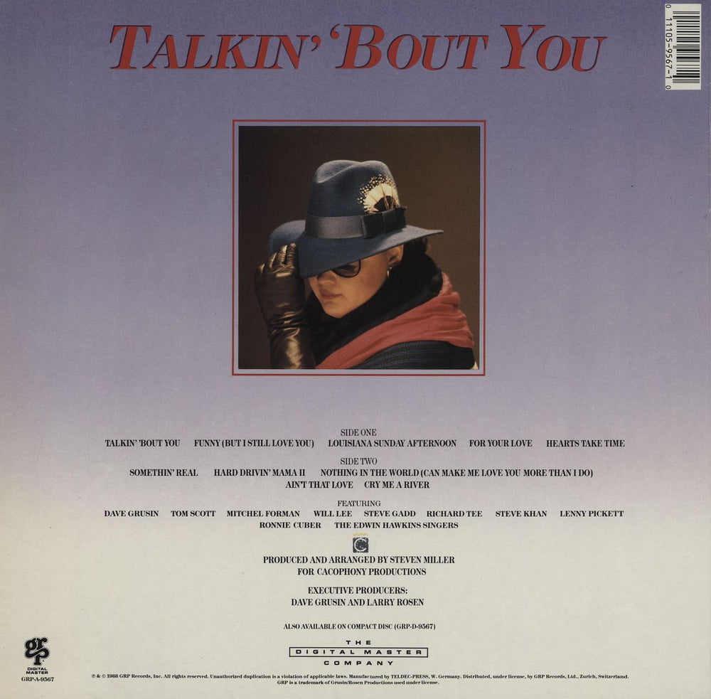 Diane Schuur Talkin' 'Bout You Swiss vinyl LP album (LP record)