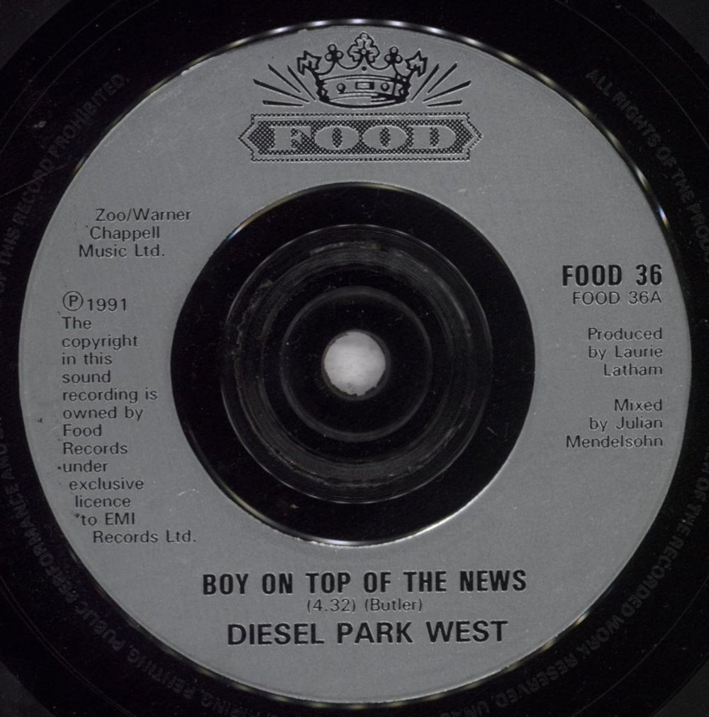 Diesel Park West Boy On Top Of The News UK 7" vinyl single (7 inch record / 45) DPW07BO841575