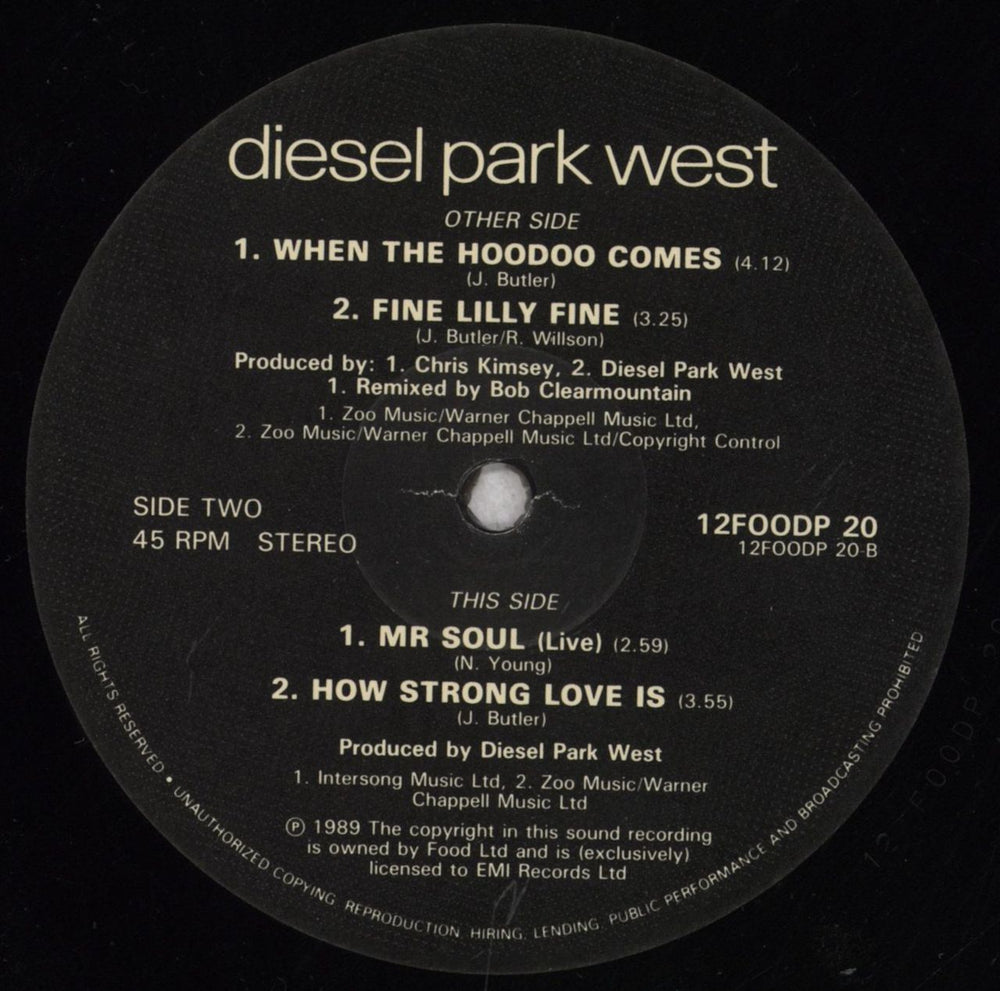 Diesel Park West The Hoodoo EP UK 12" vinyl single (12 inch record / Maxi-single) DPW12TH191918