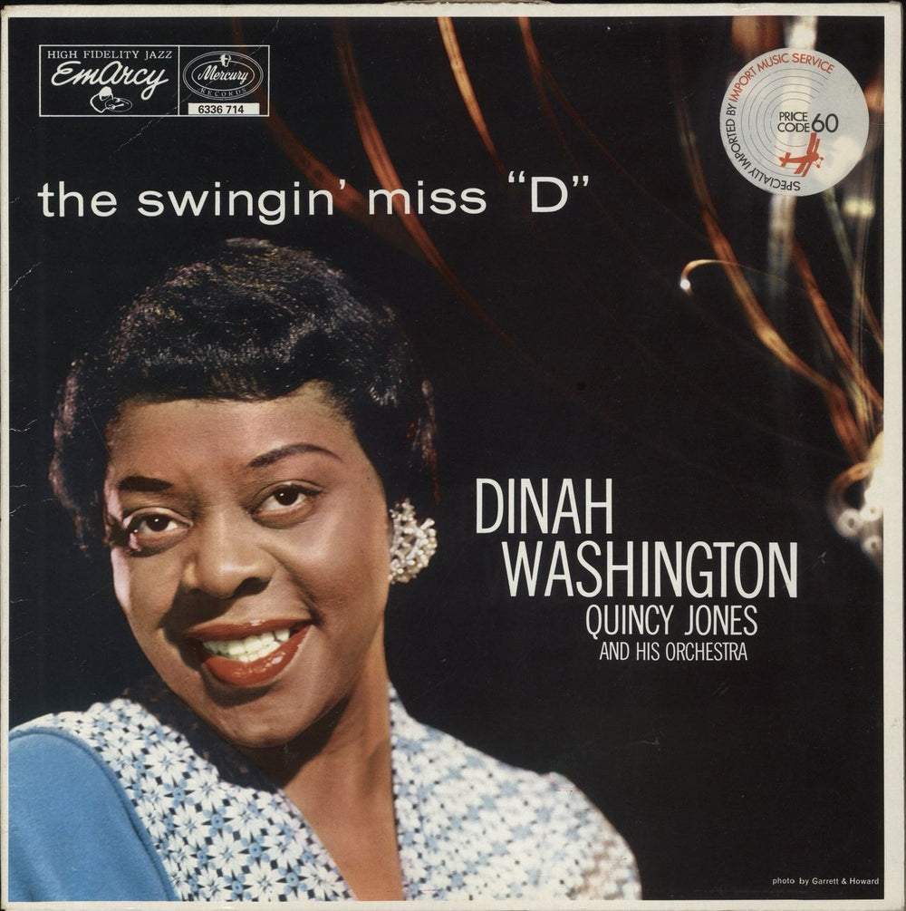 Dinah Washington The Swingin' Miss 'D' German vinyl LP album (LP record) 6336714