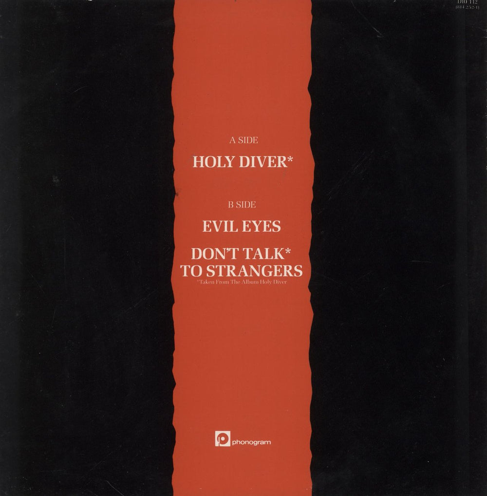 Dio Holy Diver UK 12" vinyl single (12 inch record / Maxi-single)