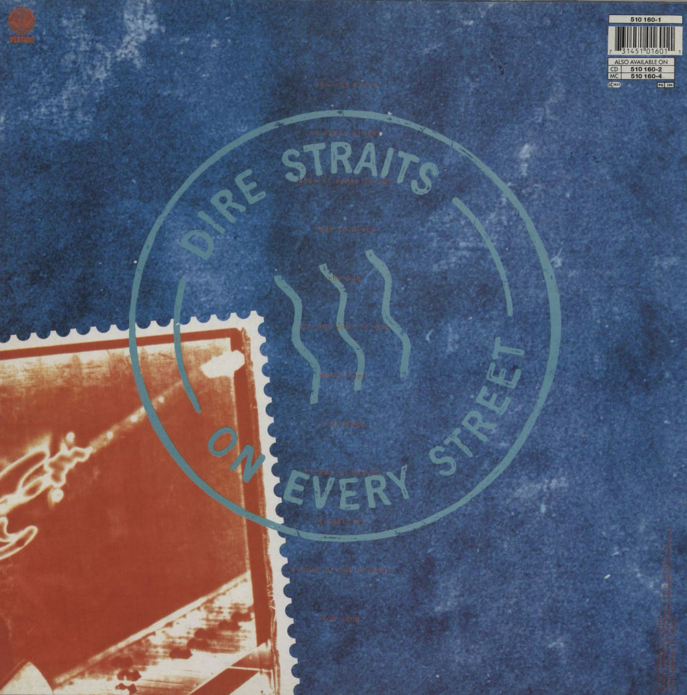 Dire Straits On Every Street + stickered p/s - VG UK vinyl LP album (LP record) 731451016011