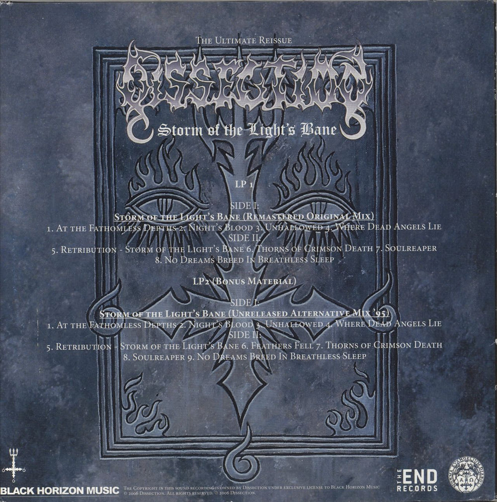 Dissection Storm Of The Light's Bane - 2nd - EX US 2-LP vinyl record set (Double LP Album)
