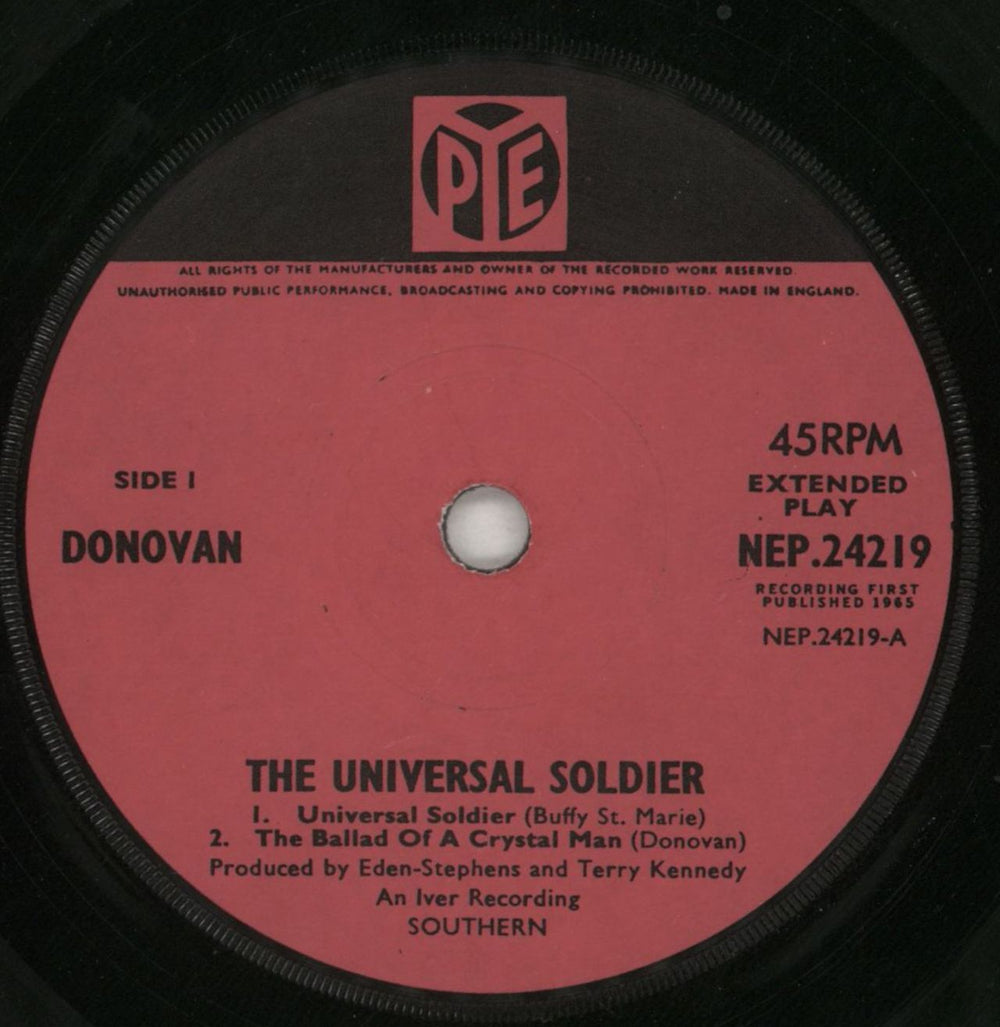 Donovan The Universal Soldier EP - Solid - EX UK 7" vinyl single (7 inch record / 45) DOV07TH677953