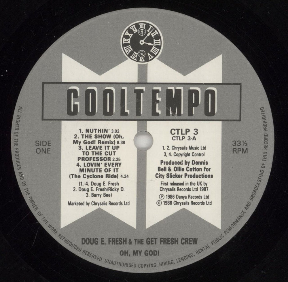 Doug E. Fresh & The Get Fresh Crew Oh, My God! UK vinyl LP album (LP record) DPFLPOH508405