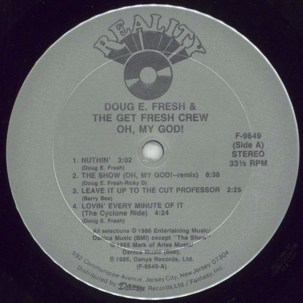 Doug E. Fresh & The Get Fresh Crew Oh, My God! US vinyl LP album (LP record) DPFLPOH856891