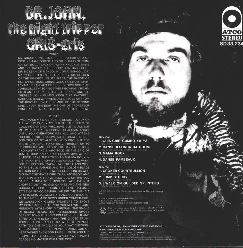 Dr John Gris Gris - 180 Gram - Sealed UK vinyl LP album (LP record) DRJLPGR683376