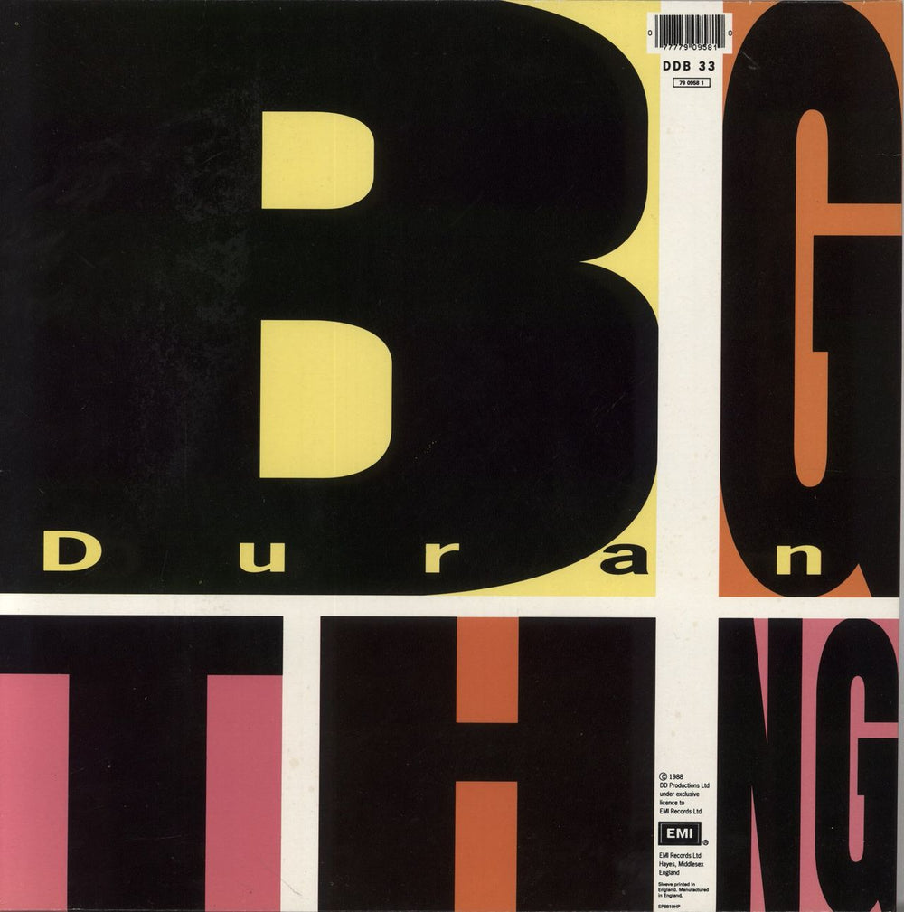 Duran Duran Big Thing UK vinyl LP album (LP record) 077779095810