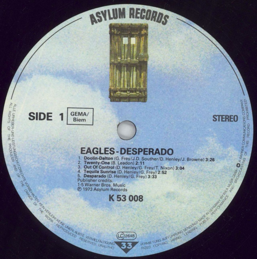 Eagles Desperado German vinyl LP album (LP record) EAGLPDE497730