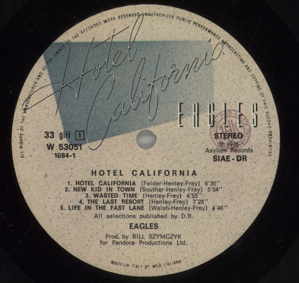 Eagles Hotel California + Poster Italian vinyl LP album (LP record) EAGLPHO668327