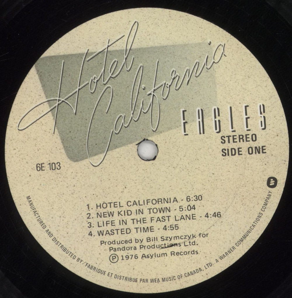 Eagles Hotel California US vinyl LP album (LP record) EAGLPHO449349