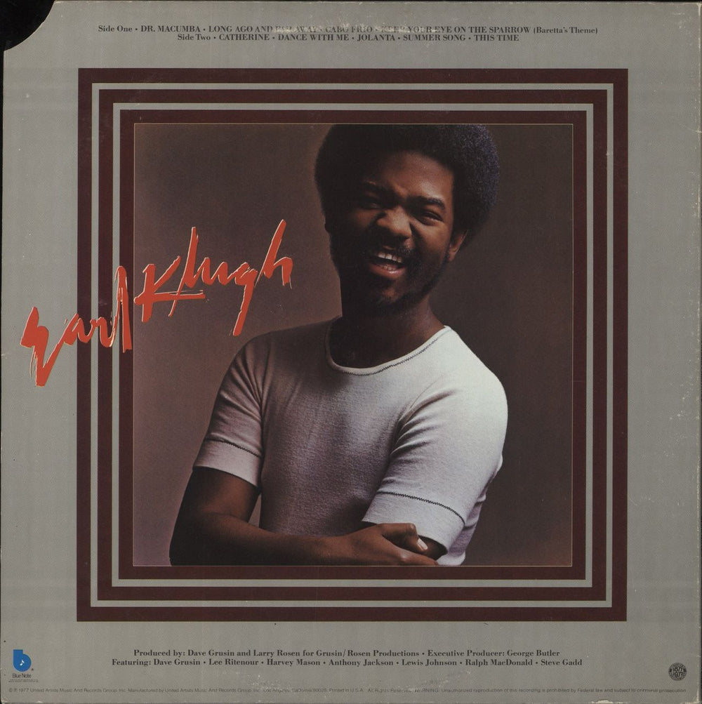 Earl Klugh Finger Paintings - Deletion Cut US vinyl LP album (LP record)