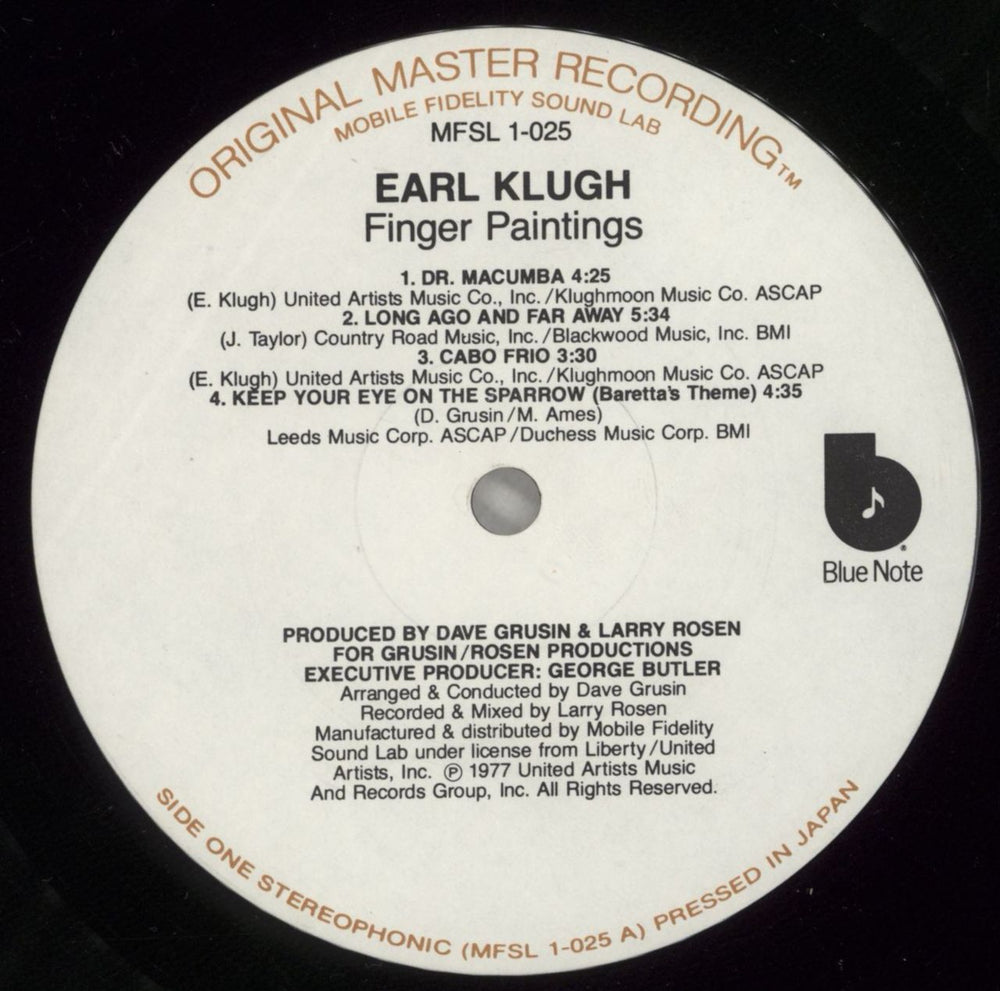 Earl Klugh Finger Paintings - Half-Speed US vinyl LP album (LP record) EAQLPFI880569