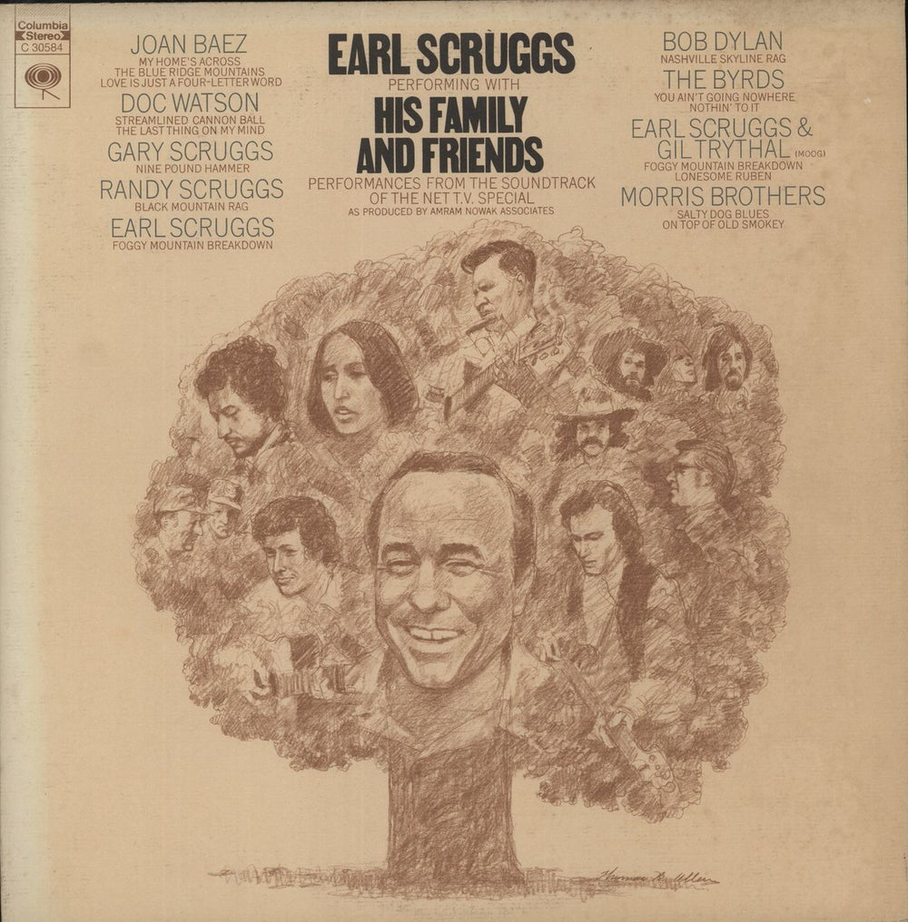 Earl Scruggs His Family And Friends US vinyl LP album (LP record) C30584