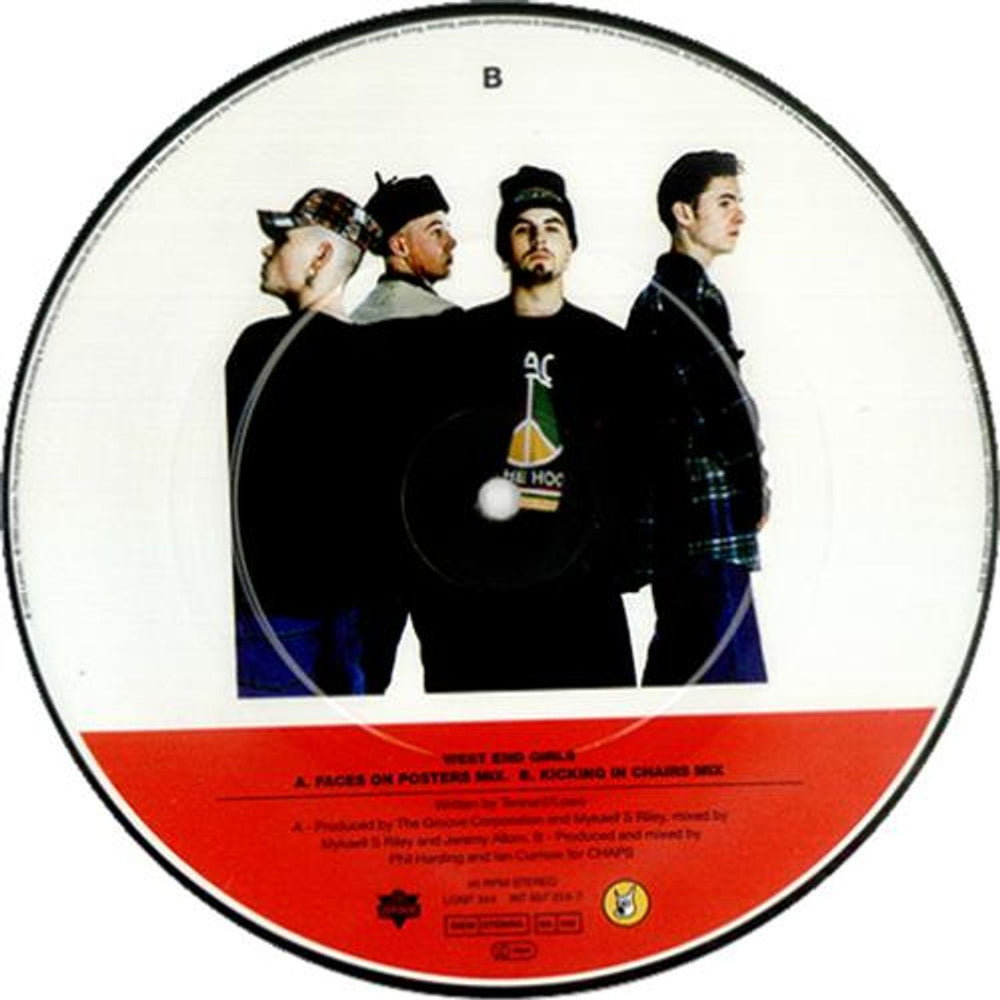 East 17 West End Girls UK 7" vinyl picture disc (7 inch picture disc single) E177PWE49242