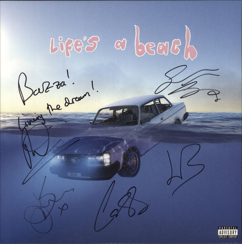 Easy Life Life's A Beach - Fully Autographed UK vinyl LP album (LP record) 3564081