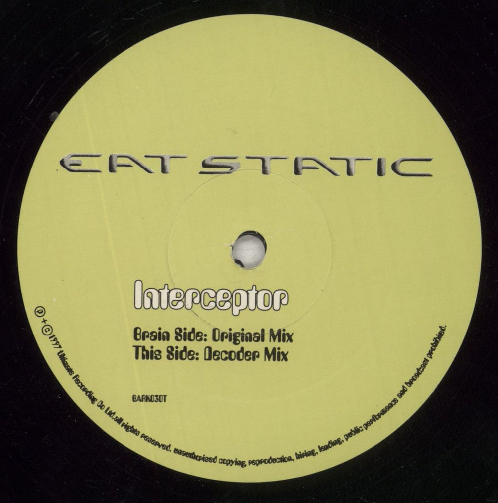 Eat Static Interceptor UK 12" vinyl single (12 inch record / Maxi-single) ETS12IN853551