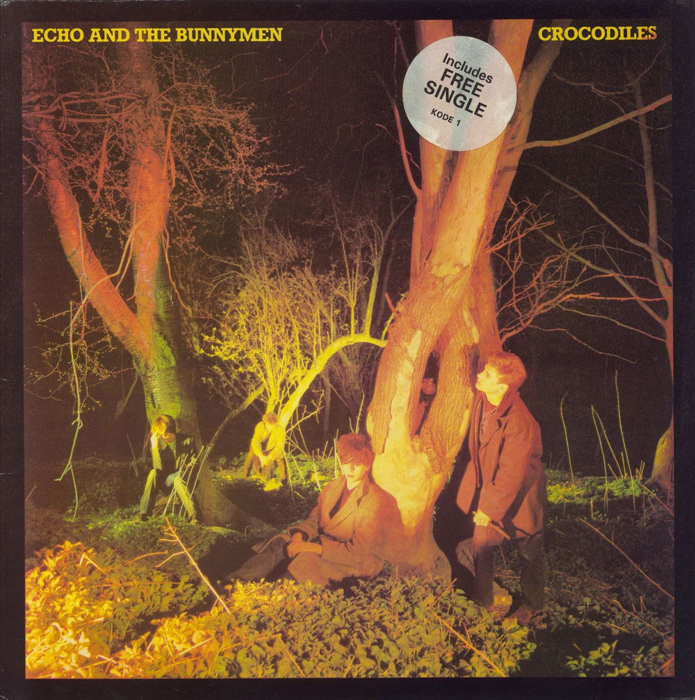 Echo & The Bunnymen Crocodiles  - stickered UK vinyl LP album (LP record) KODE1