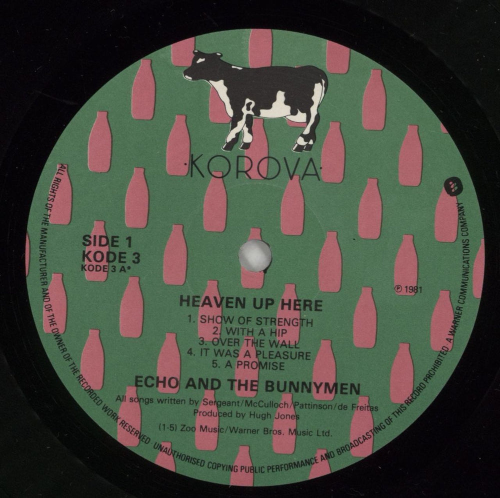 Echo & The Bunnymen Heaven Up Here - 1st - EX UK vinyl LP album (LP record) ECHLPHE501024