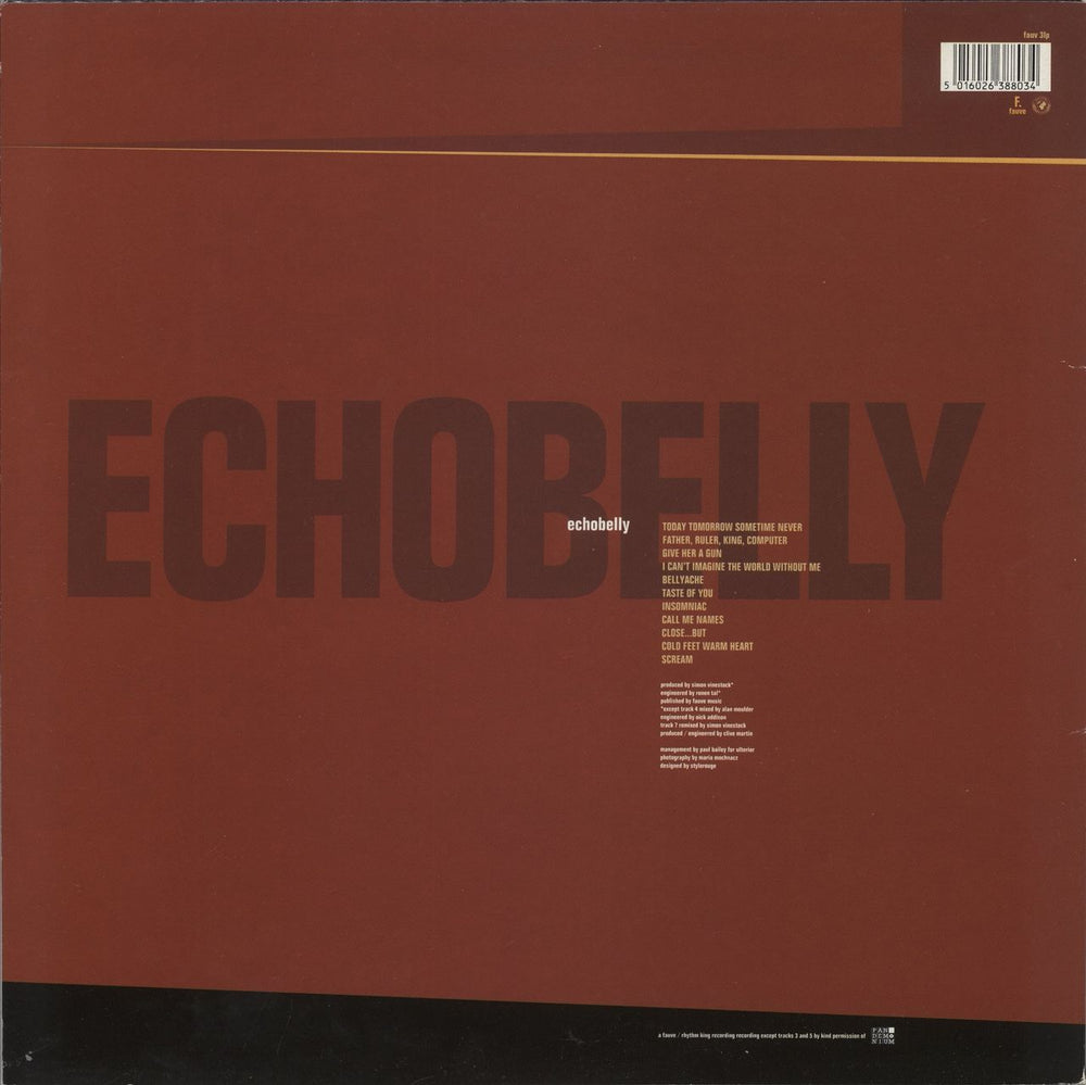 Echobelly Everyone's Got One UK vinyl LP album (LP record) 5016026388034