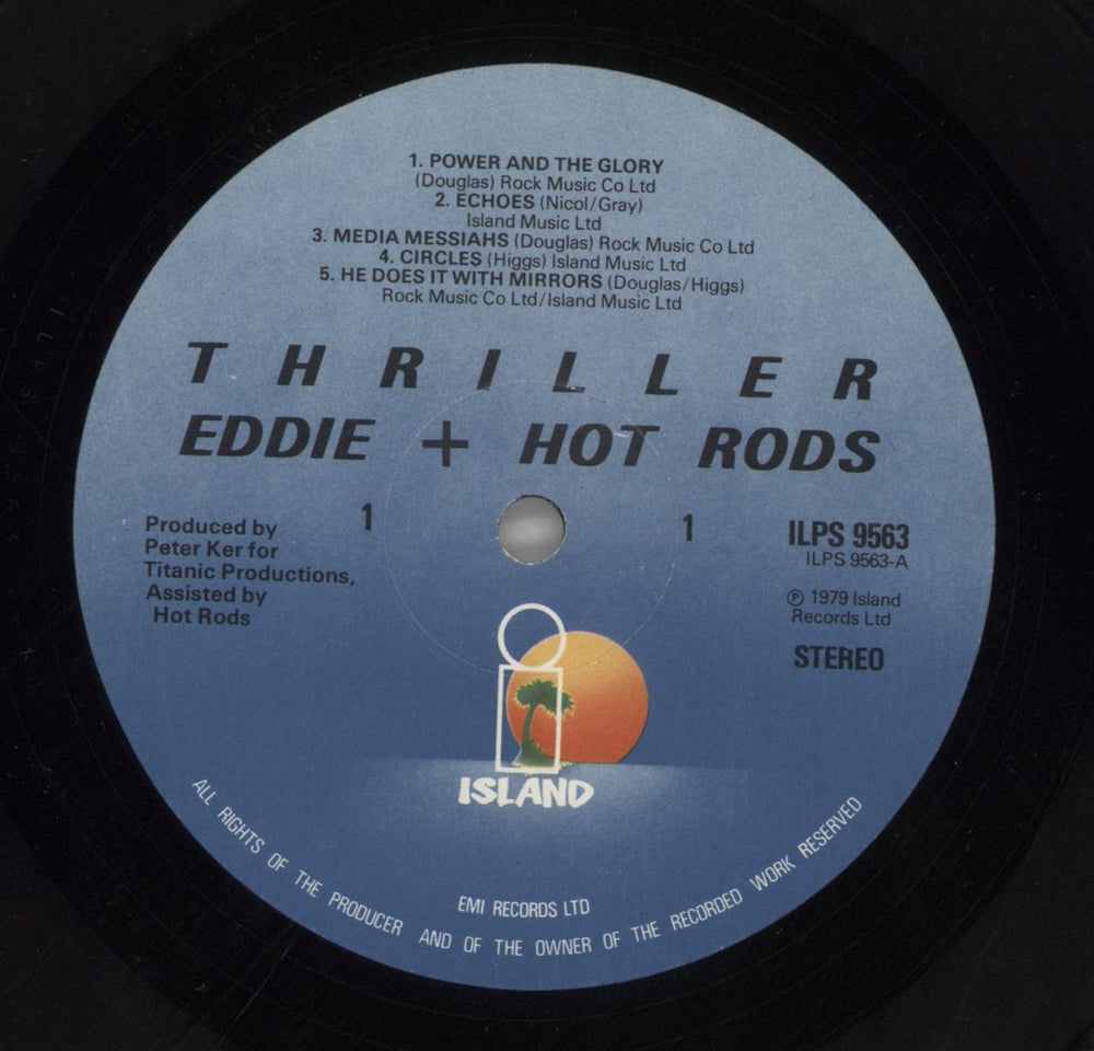 Eddie And The Hot Rods Thriller - Fully Autographed UK vinyl LP album (LP record) EHOLPTH858311