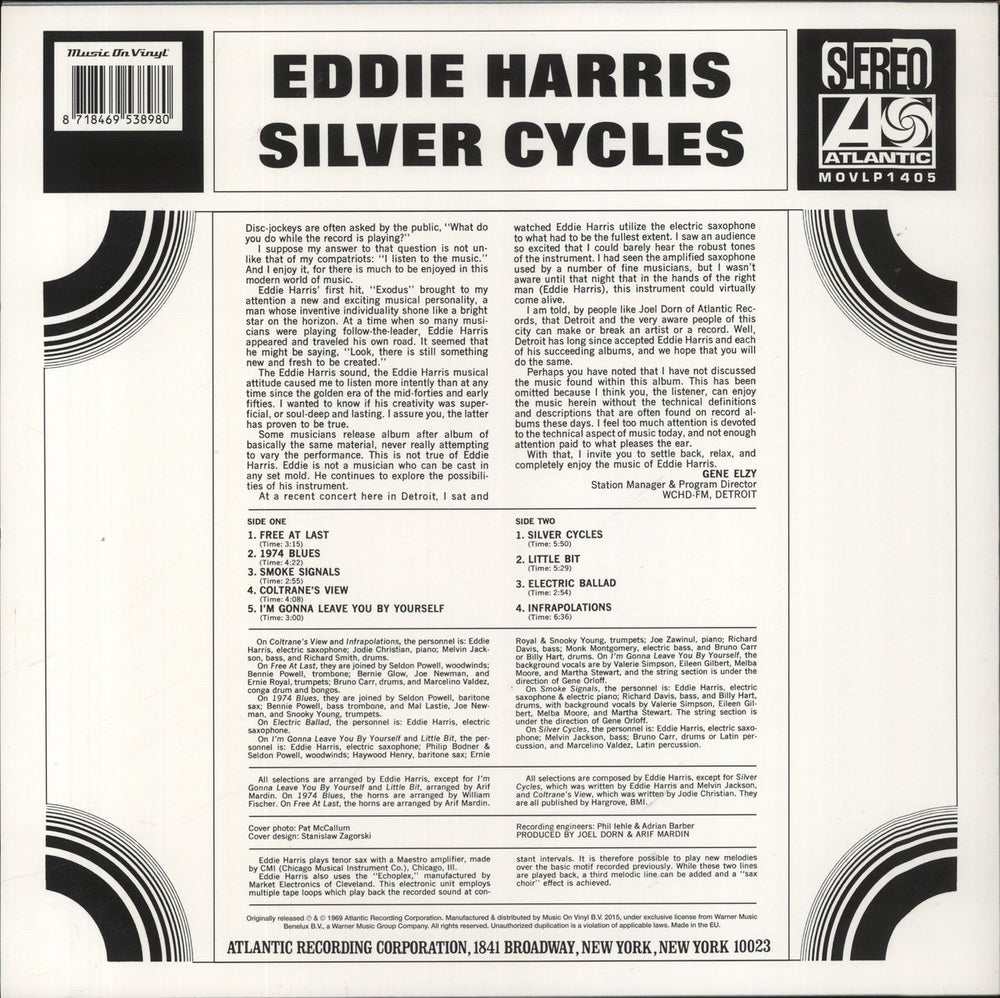 Eddie Harris Silver Cycles - 180g UK vinyl LP album (LP record) 8718469538980