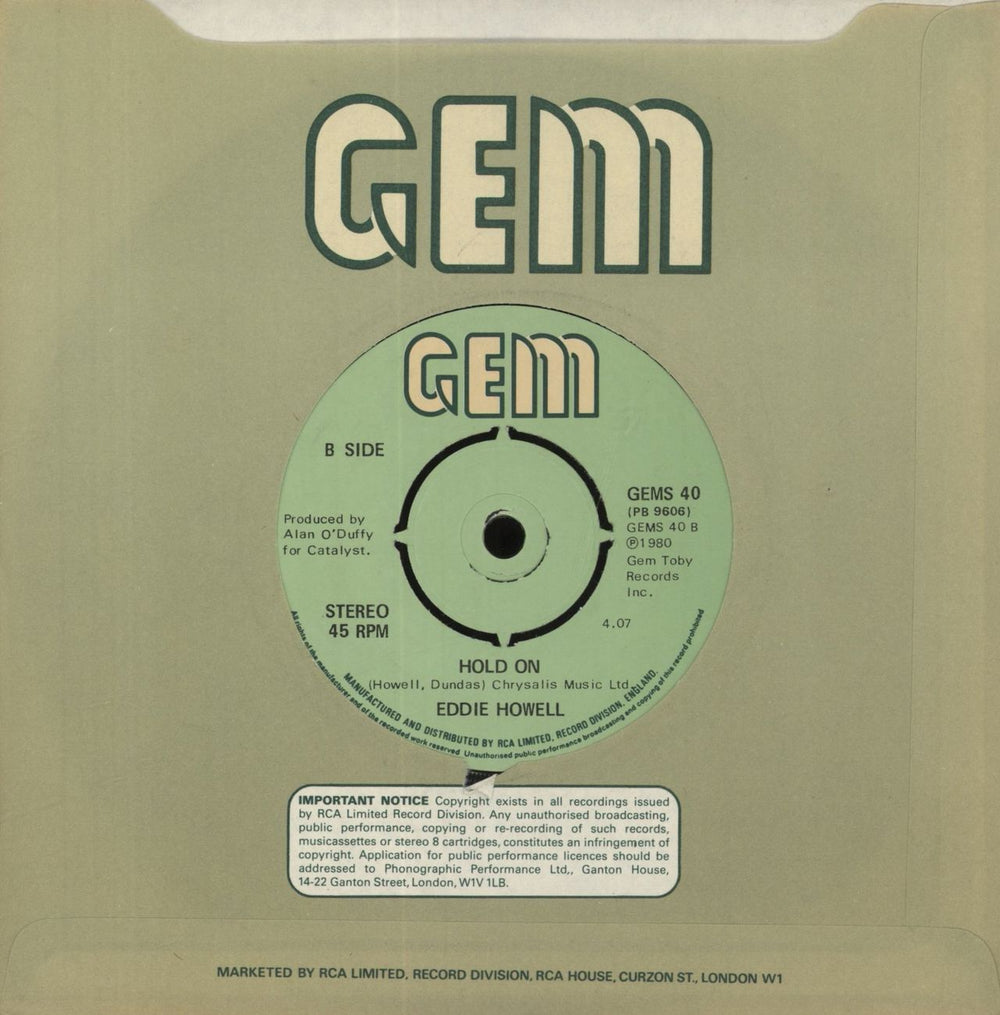 Eddie Howell Sitting In The Cafe UK Promo 7" vinyl single (7 inch record / 45)