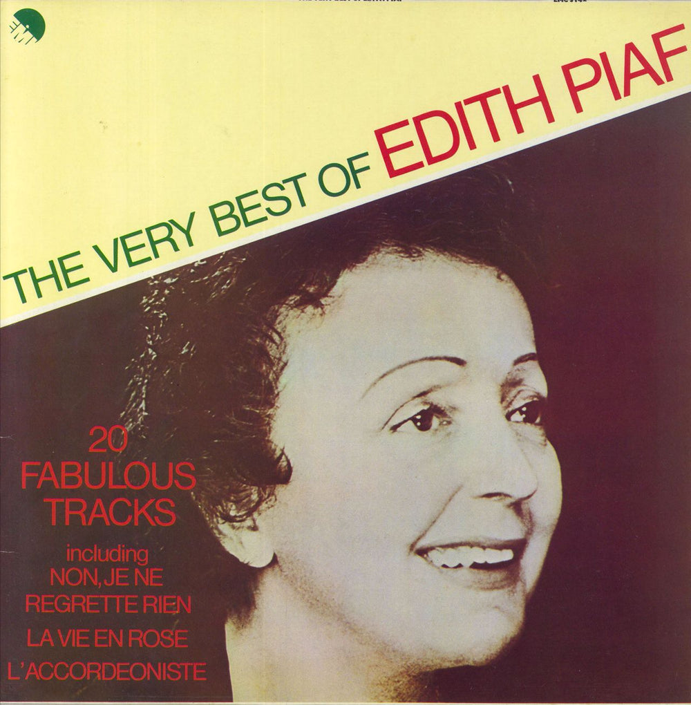 Edith Piaf The Very Best Of Edith Piaf UK vinyl LP album (LP record) EMC3142