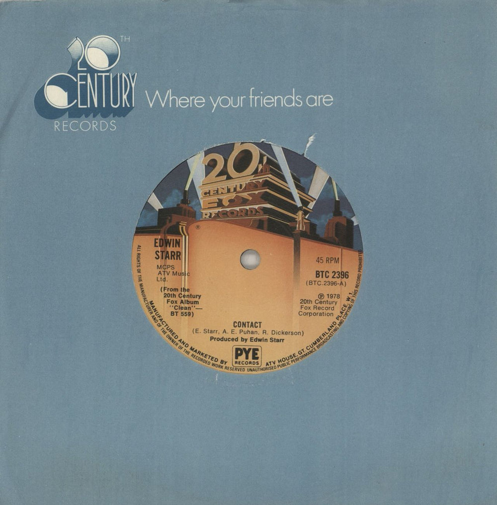 Edwin Starr Contact UK 7" vinyl single (7 inch record / 45) BTC2396