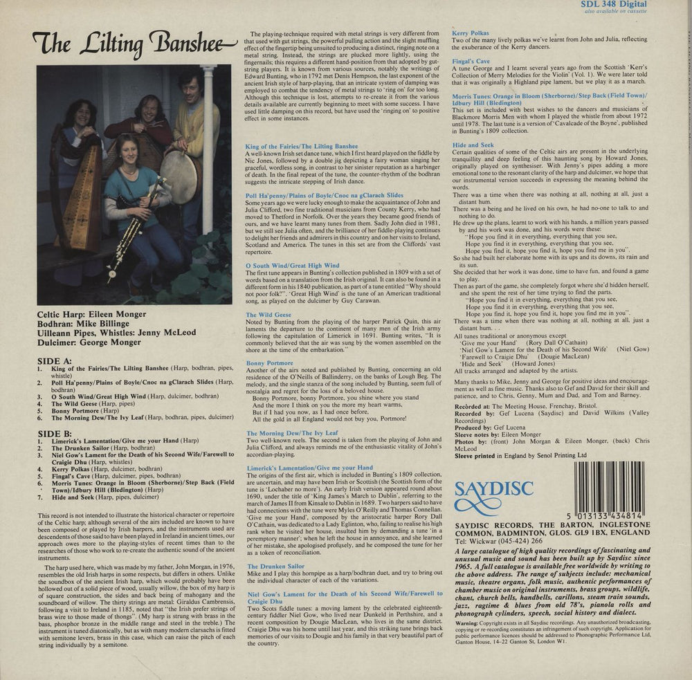 Eileen Monger The Lilting Banshee UK vinyl LP album (LP record) 5013133434814