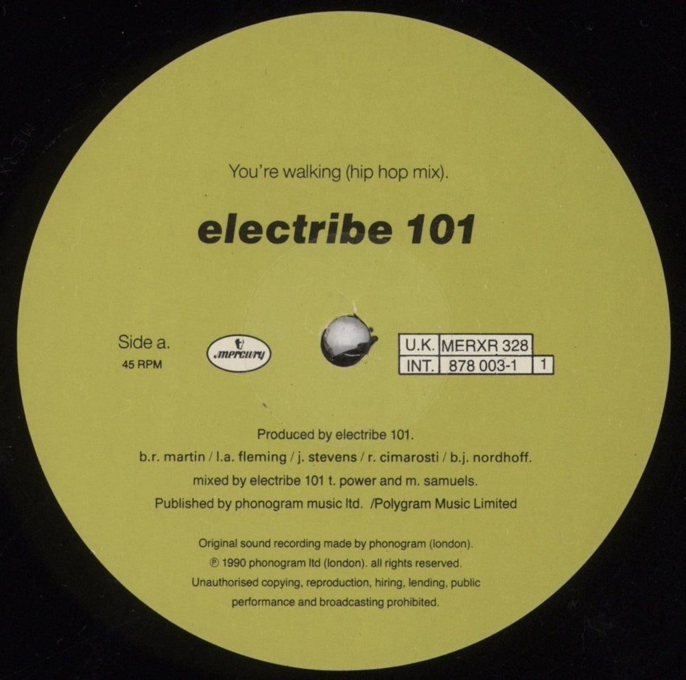 Electribe 101 You're Walking UK 12" vinyl single (12 inch record / Maxi-single) 10112YO842081