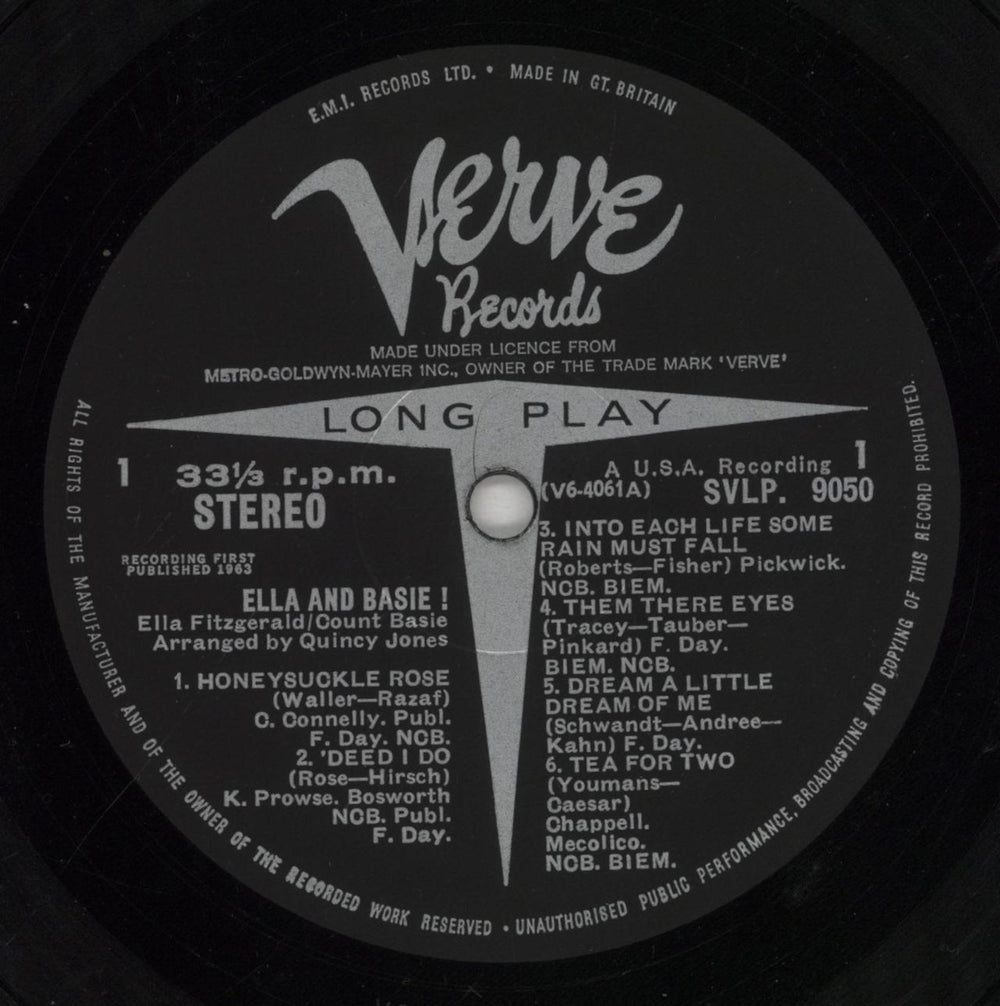 Ella Fitzgerald & Count Basie Ella And Basie! UK vinyl LP album (LP record) EQOLPEL778883