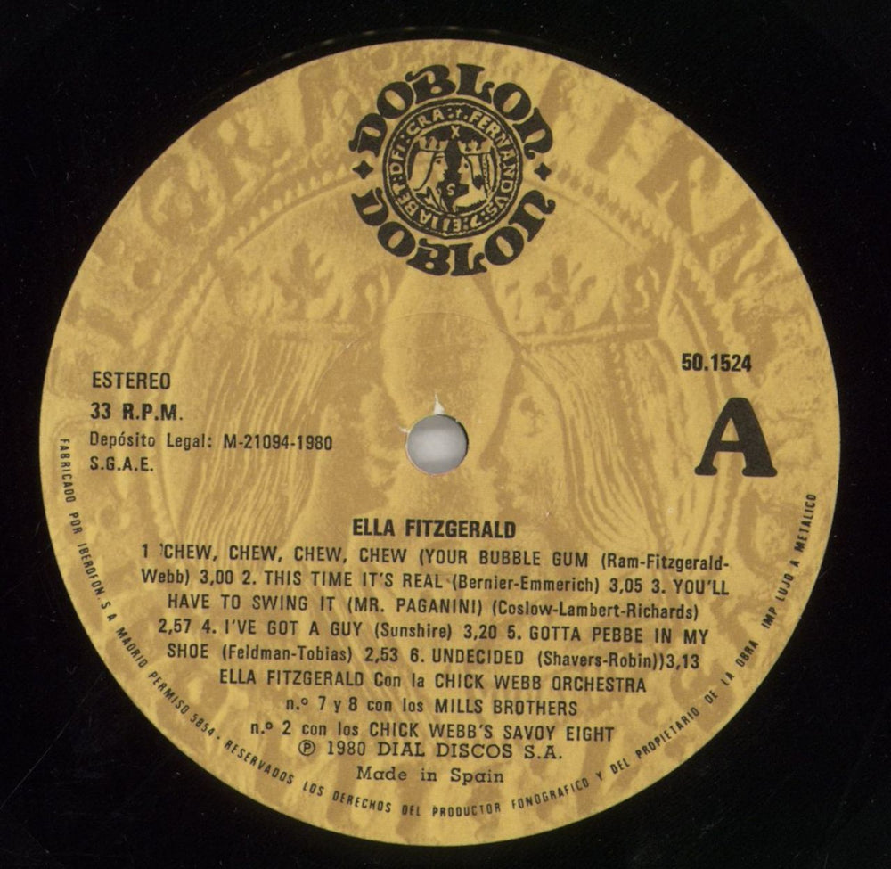Ella Fitzgerald Ella Fitzgerald Spanish vinyl LP album (LP record) EFZLPEL860042