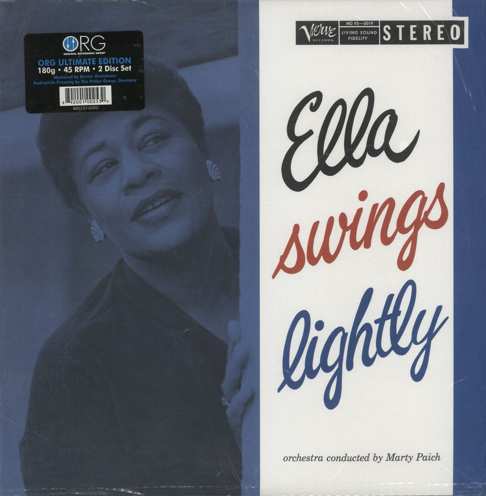 Ella Fitzgerald Ella Swings Lightly - 45rpm 180 Gram Vinyl - Numbered - Sealed US 2-LP vinyl record set (Double LP Album) ORG053