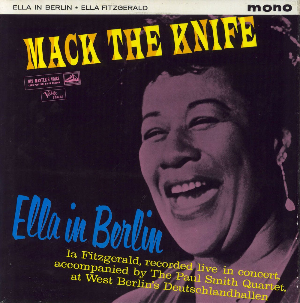 Ella Fitzgerald Mack The Knife - Ella In Berlin UK vinyl LP album (LP record) CLP1391