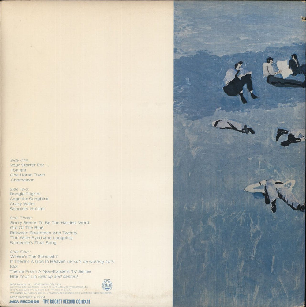 Elton John Blue Moves US 2-LP vinyl record set (Double LP Album)