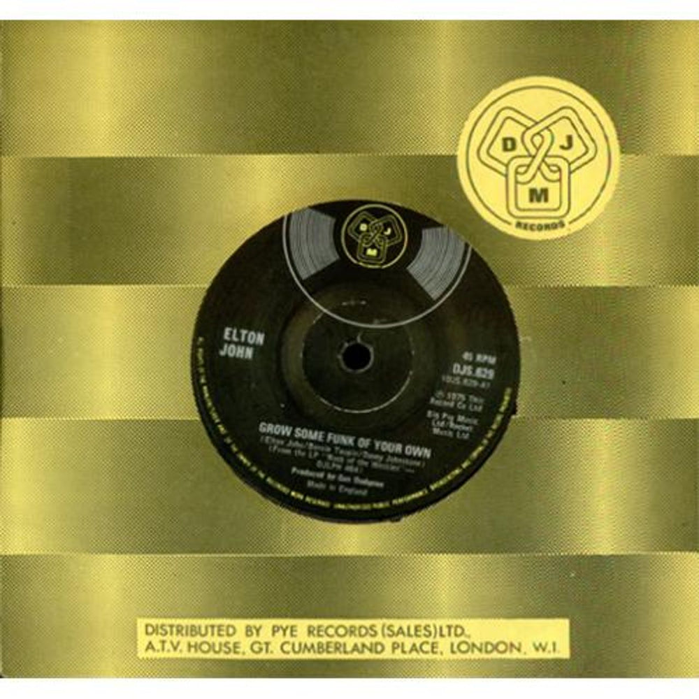 Elton John Grow Some Funk Of Your Own - solid centre UK 7" vinyl single (7 inch record / 45) DJS.629