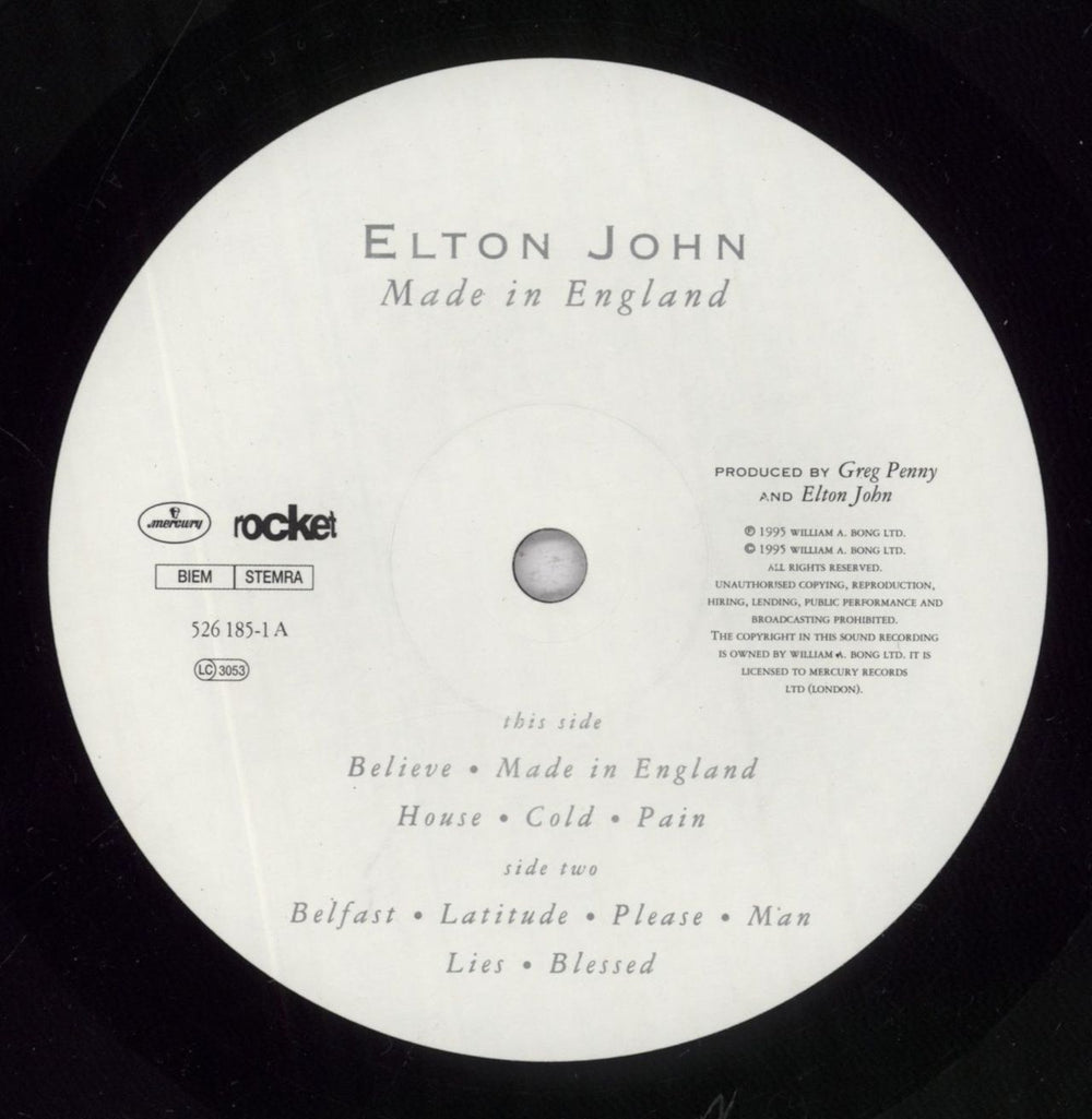 Elton John Made In England - EX UK vinyl LP album (LP record) JOHLPMA839862